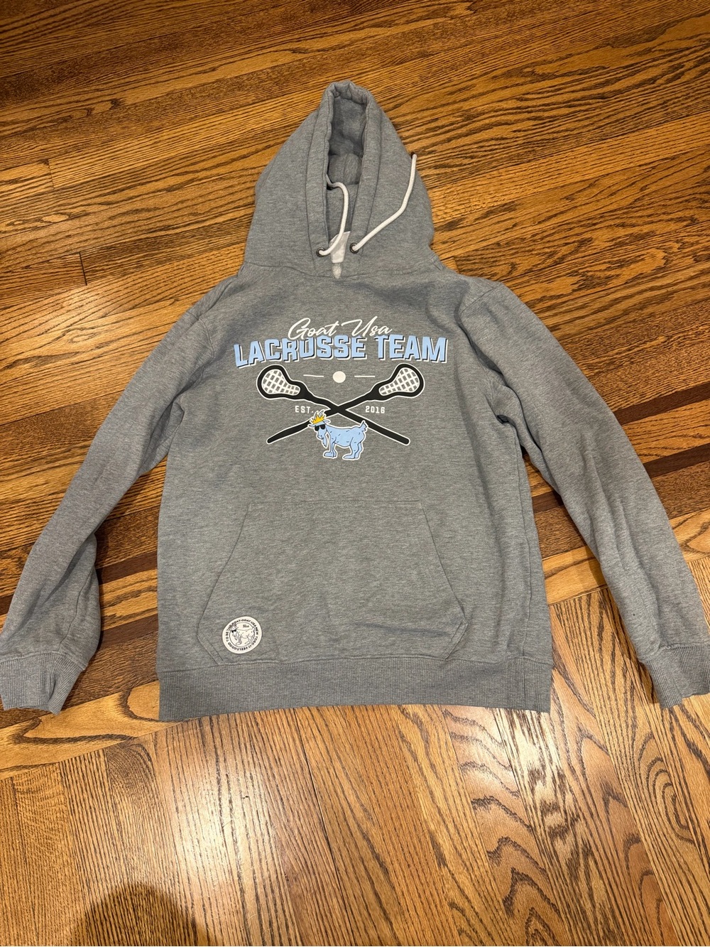 Great Vibes Lacrosse Team Gray Zip-Up Hoodie